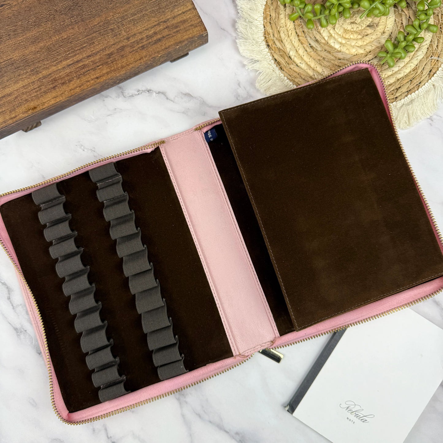 Girologio 24 Zippered Pen Case in Blush Petal