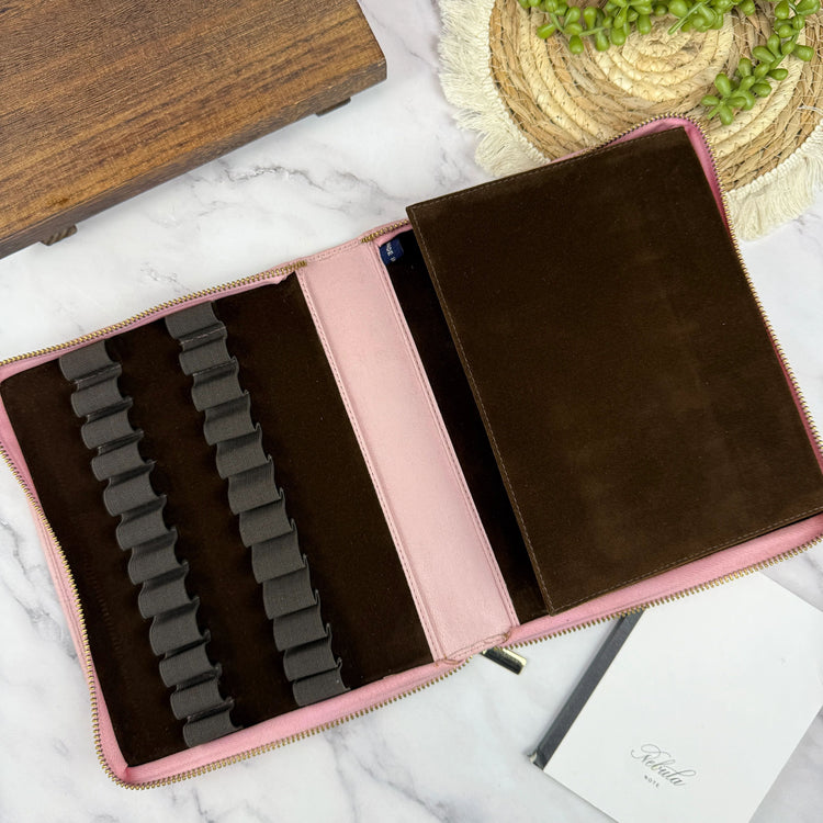 Girologio 24 Zippered Pen Case in Blush Petal