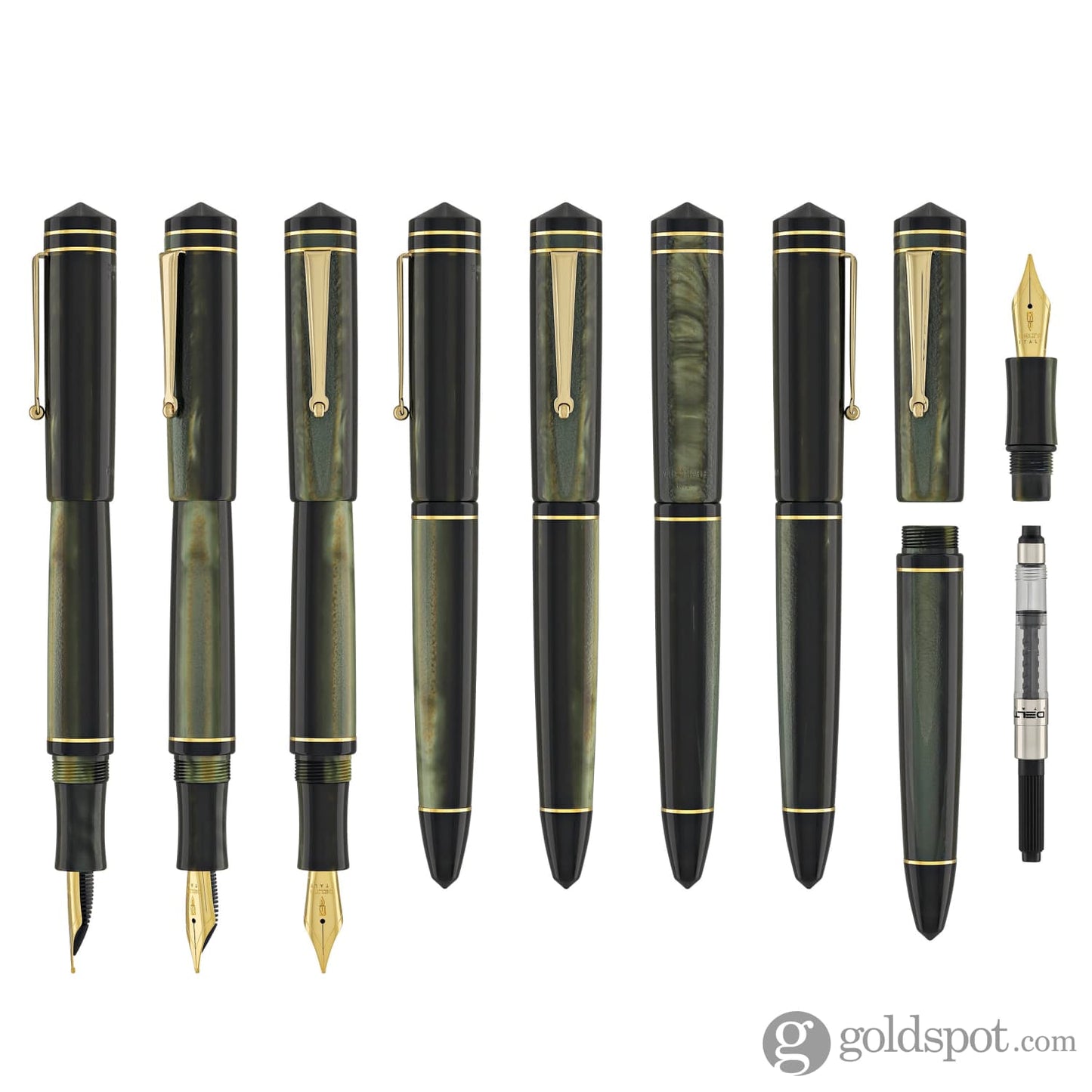 Delta Write Balance Fountain Pen in Green Fountain Pen