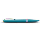 Parker Meridian Ballpoint Pen in Teal Lacquer with Rainbow Trim