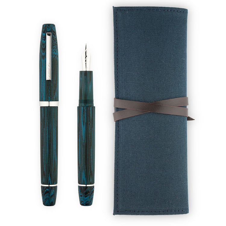 Scribo Flow Fountain Pen in Tempo with Platinum Trim