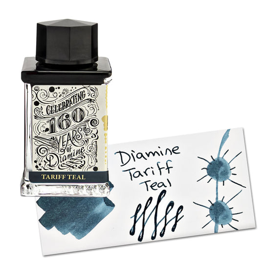 Diamine 160th Anniversary Bottled Ink in Tariff Teal - 75 mL
