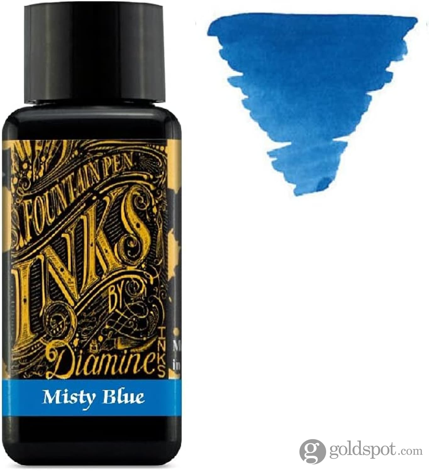 Diamine - 30ml Fountain Pen Ink - Colour Wheel - 6 x Bottles - Writers Blood Cool Green Misty Blue Sepia Flamingo Pink Damson Bottled Ink