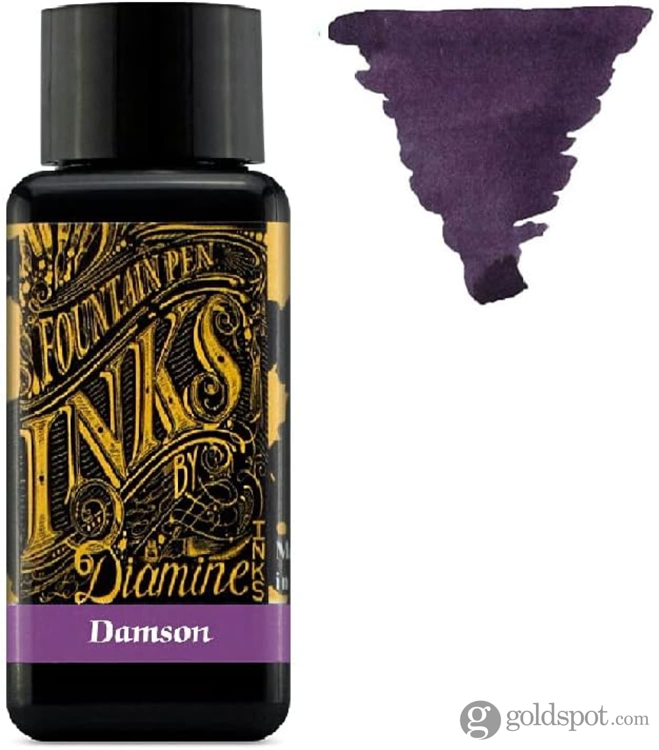 Diamine - 30ml Fountain Pen Ink - Colour Wheel - 6 x Bottles - Writers Blood Cool Green Misty Blue Sepia Flamingo Pink Damson Bottled Ink