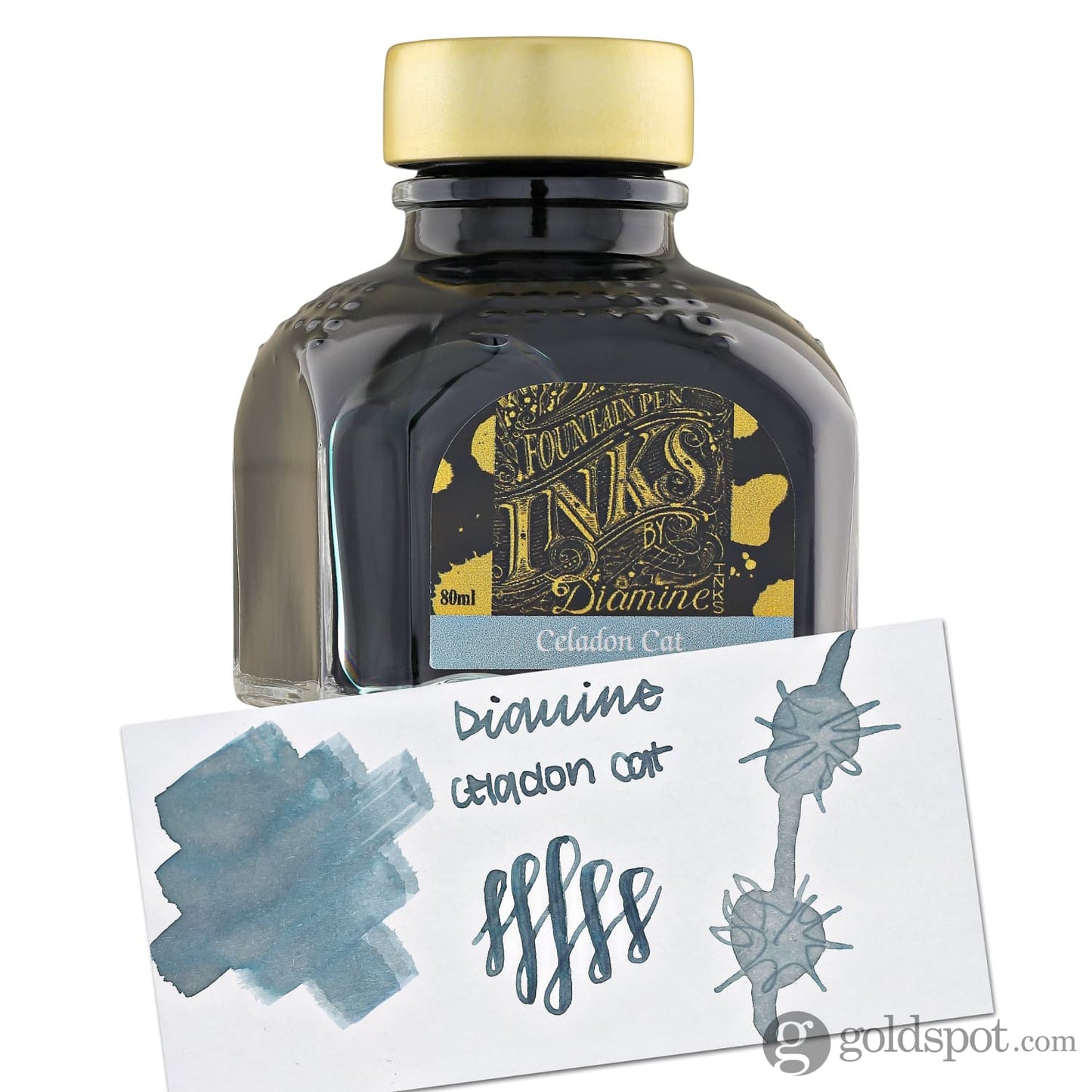 Diamine Classic Bottled Ink in Celadon Cat 80ml Bottled Ink