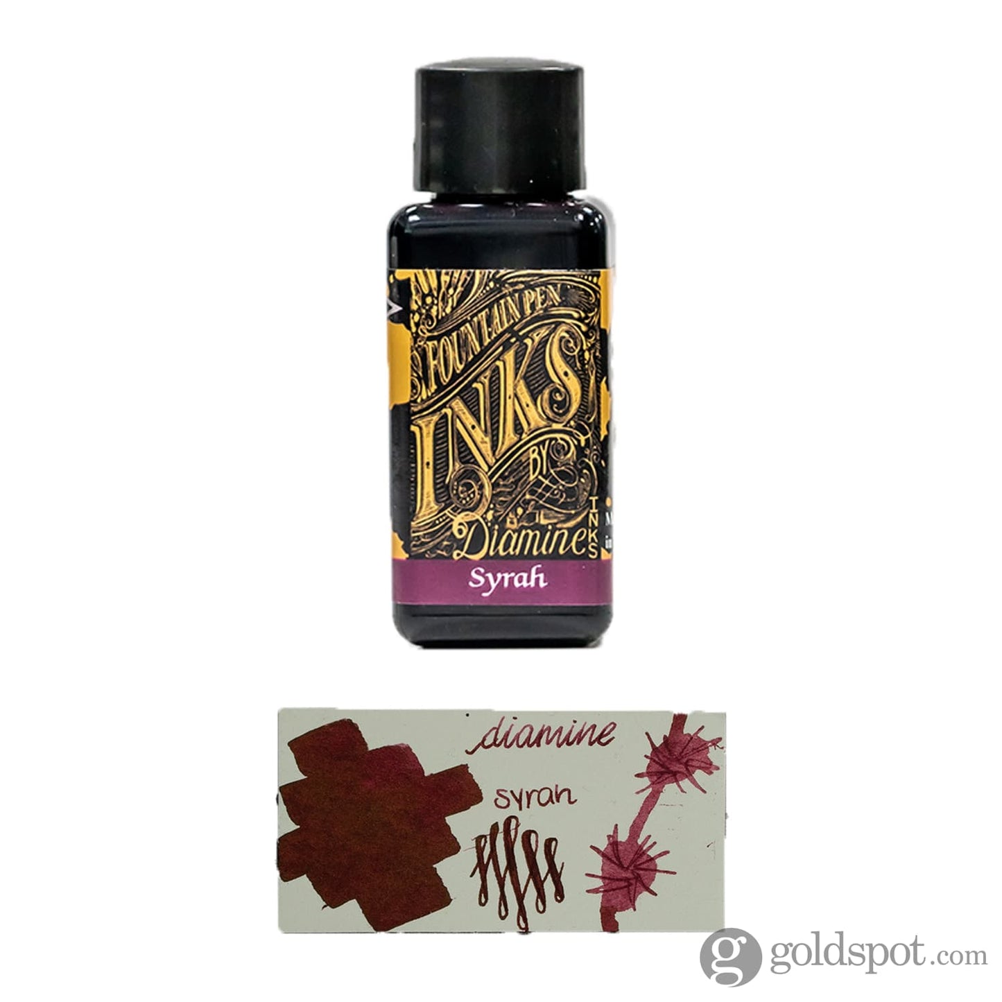 Diamine Classic Bottled Ink in Syrah Burgundy Bottled Ink