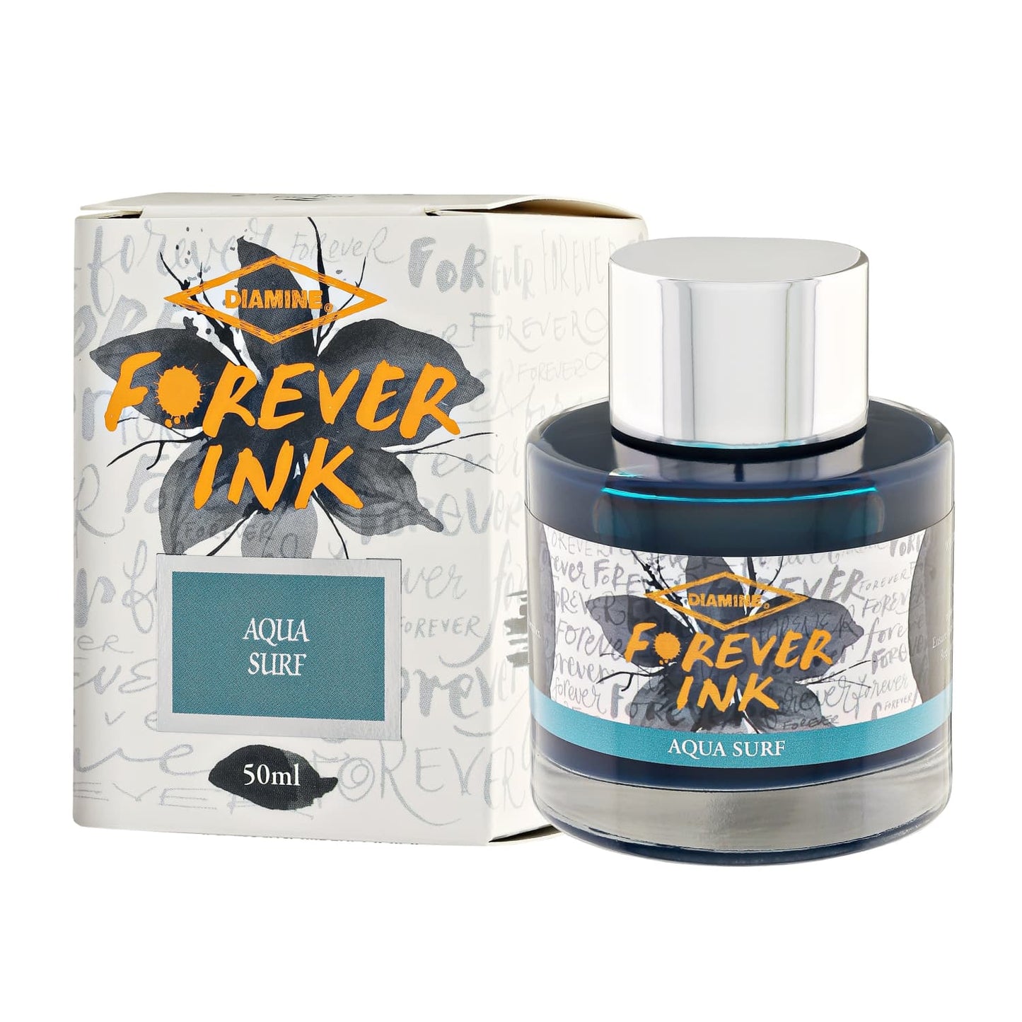 Diamine Forever Ink Bottled Ink in Aqua Surf - 50 ml Bottled Ink