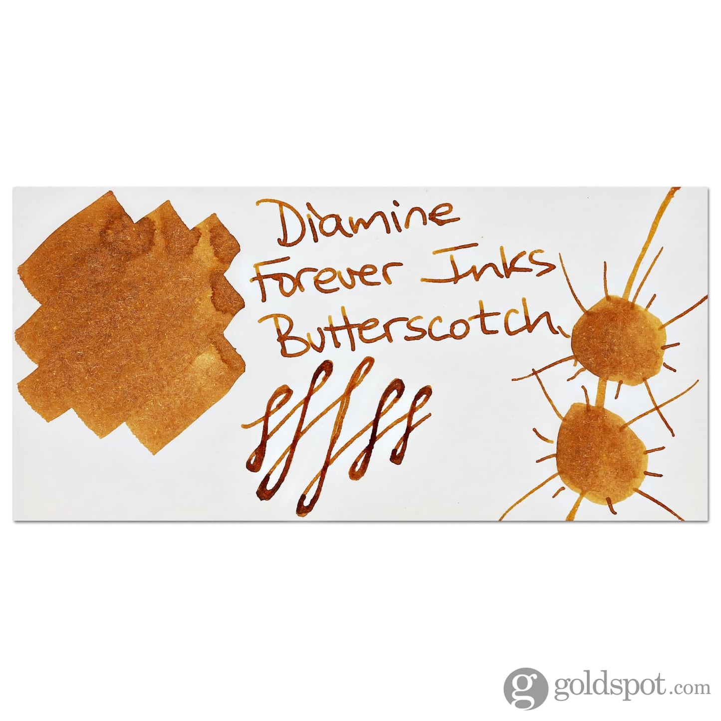 Diamine Forever Ink Bottled Ink in Butterscotch - 50 ml Bottled Ink