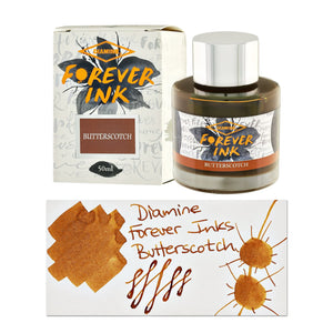 Diamine Forever Ink Bottled Ink in Butterscotch - 50 ml Bottled Ink