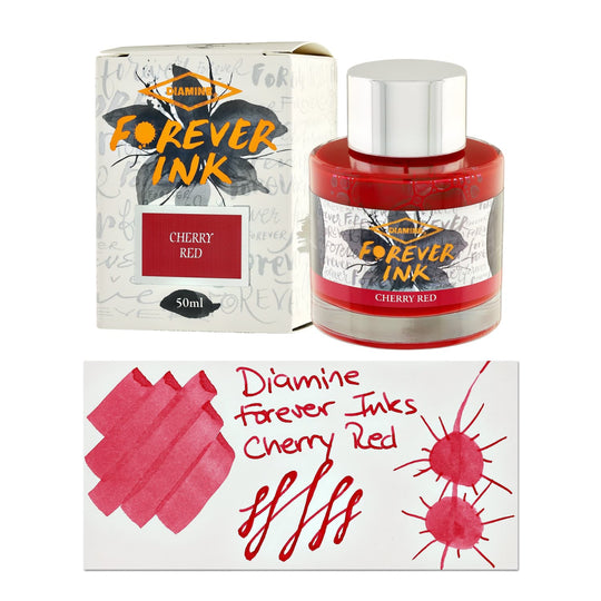 Diamine Forever Ink Bottled Ink in Cherry Red - 50 ml