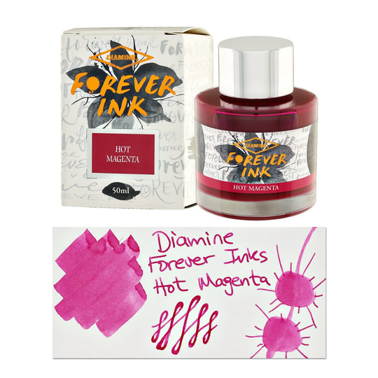 Diamine Forever Ink Bottled Ink in Hot Magenta - 50 ml