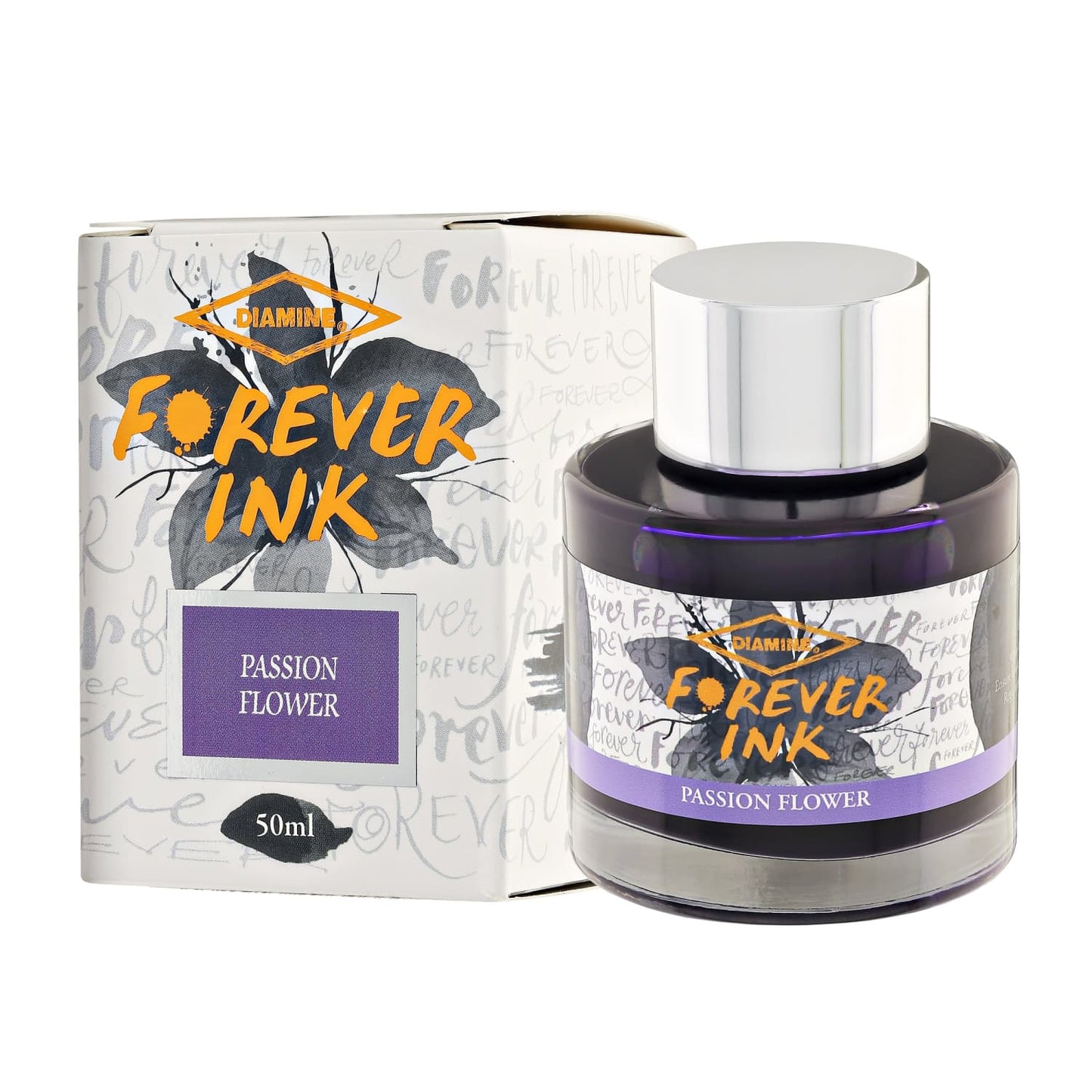 Diamine Forever Ink Bottled Ink in Passion Flower - 50 ml Bottled Ink