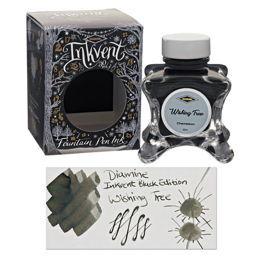 Diamine Inkvent Black Edition Chameleon & Shimmer Bottled Ink in Wishing Tree - 50 mL