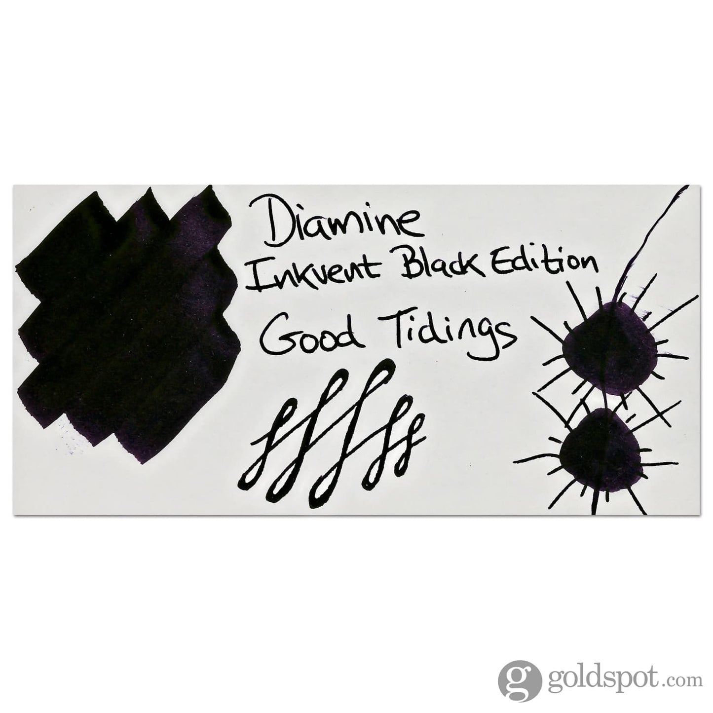 Diamine Inkvent Black Edition Extreme Sheen Bottled Ink in Good Tidings - 50 mL Bottled Ink