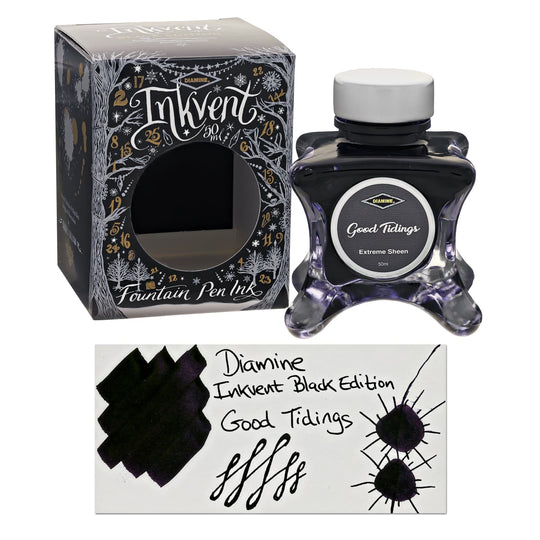 Diamine Inkvent Black Edition Extreme Sheen Bottled Ink in Good Tidings - 50 mL