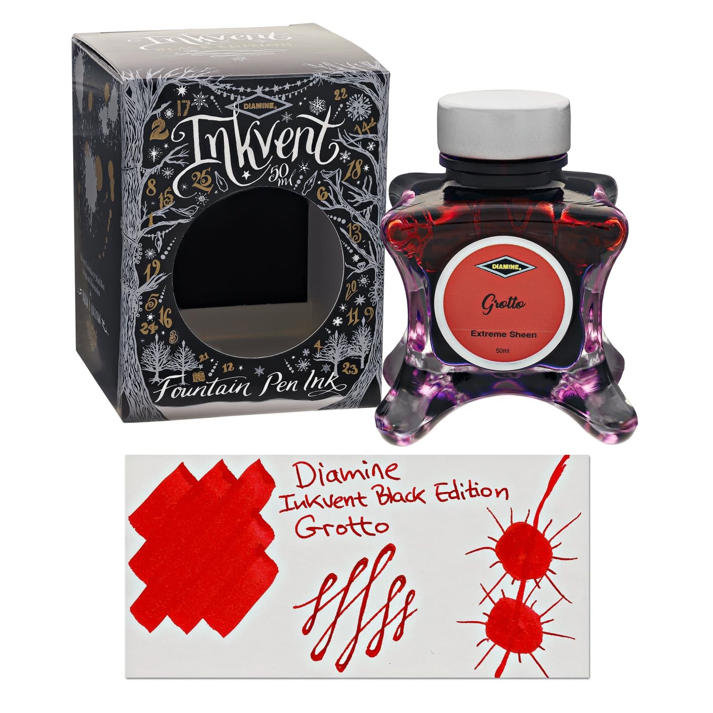 Diamine Inkvent Black Edition Extreme Sheen Bottled Ink in Grotto - 50 mL Bottled Ink