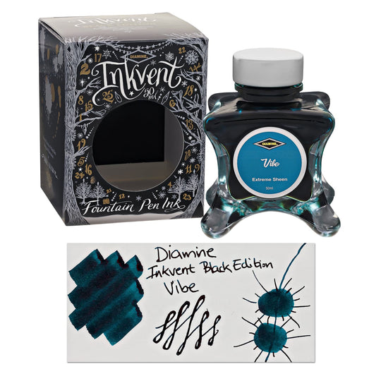 Diamine Inkvent Black Edition Extreme Sheen Bottled Ink in Vibe - 50 mL