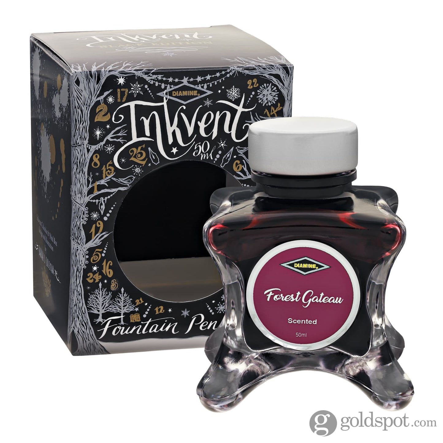 Diamine Inkvent Black Edition Scented Bottled Ink in Forest Gateau - 50 mL Bottled Ink