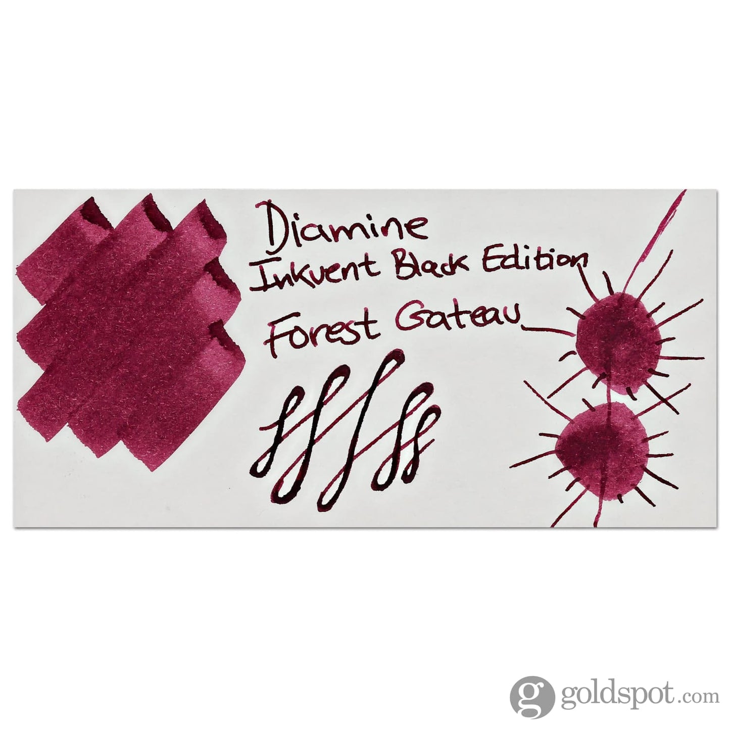 Diamine Inkvent Black Edition Scented Bottled Ink in Forest Gateau - 50 mL Bottled Ink