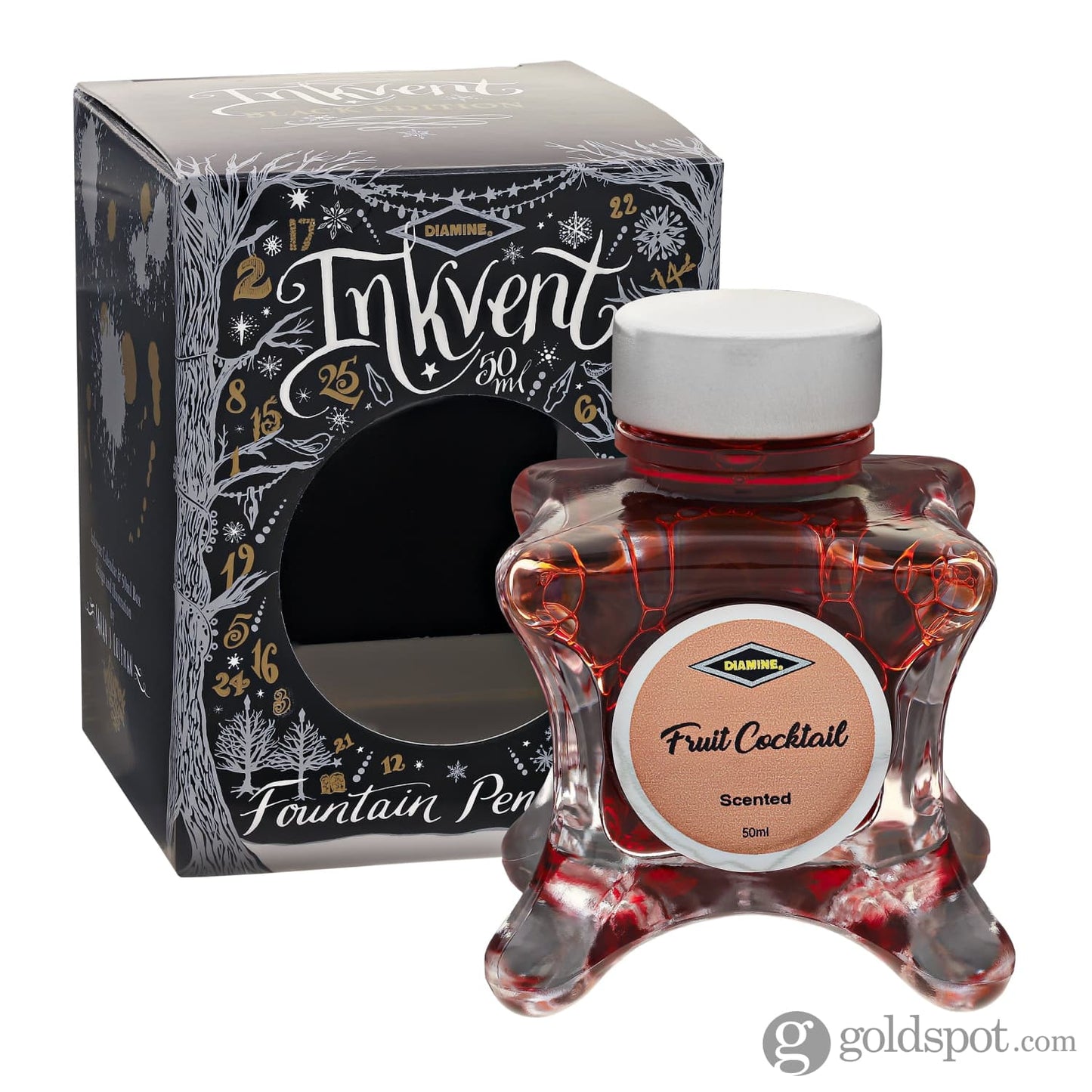 Diamine Inkvent Black Edition Scented Bottled Ink in Fruit Cocktail - 50 mL Bottled Ink