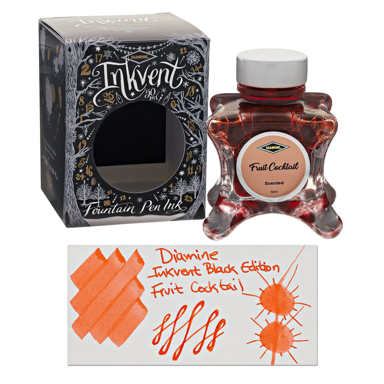 Diamine Inkvent Black Edition Scented Bottled Ink in Fruit Cocktail - 50 mL Bottled Ink