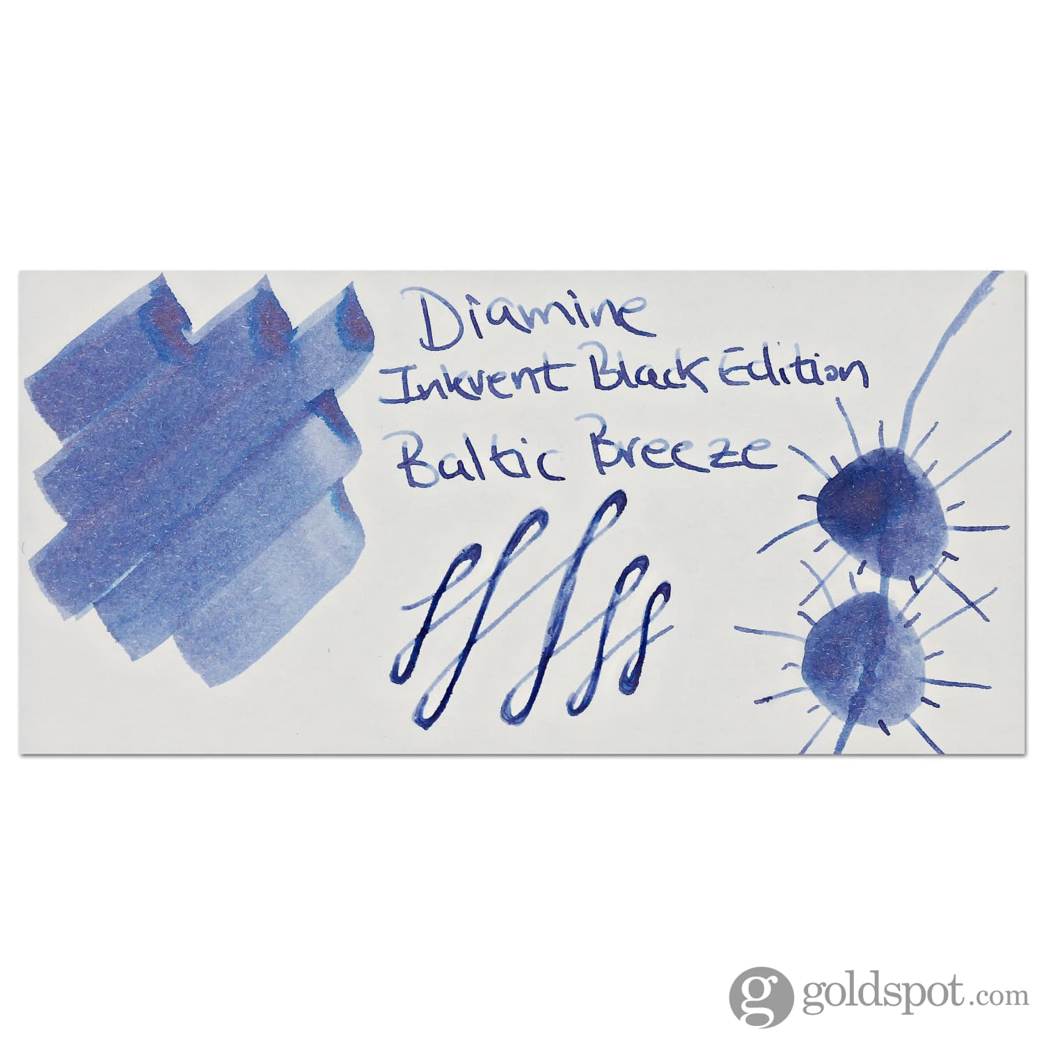 Diamine Inkvent Black Edition Shimmer Bottled Ink in Baltic Breeze