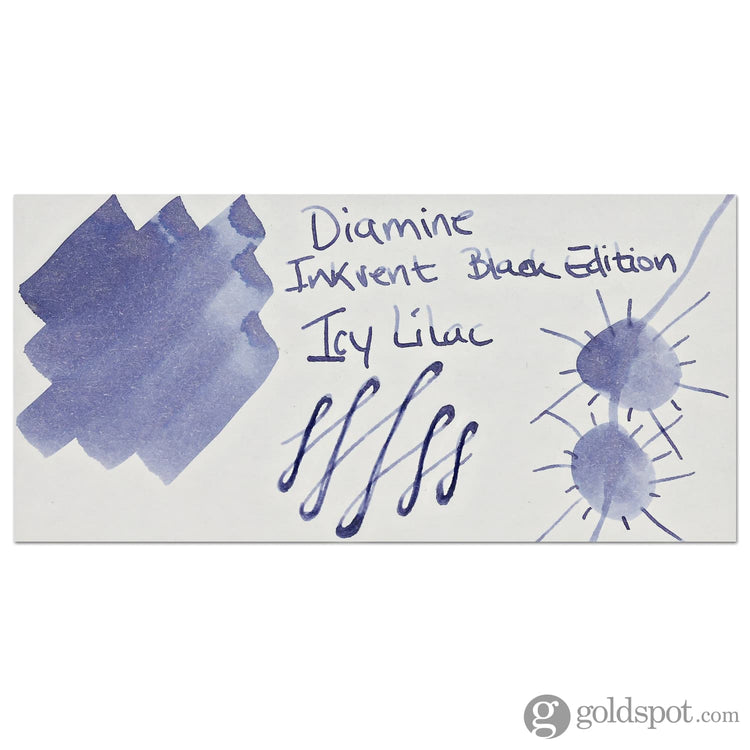 Diamine Inkvent Black Edition Shimmer Bottled Ink in Icy Lilac - 50 mL Bottled Ink