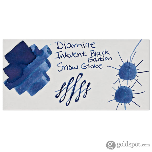 Diamine Inkvent Black Edition Shimmer Bottled Ink in Snow Globe - 50 mL Bottled Ink