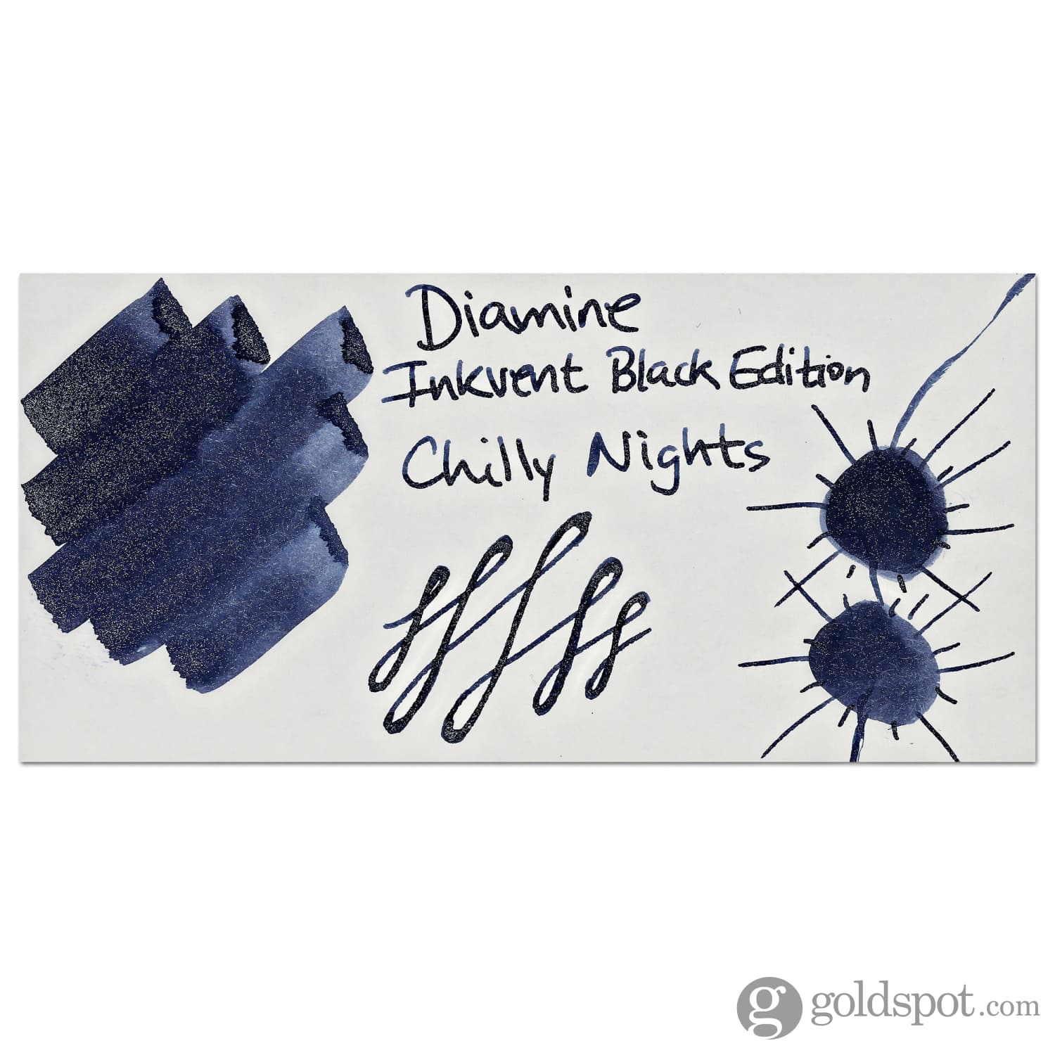 Diamine Inkvent Black Edition Starbright Bottled Ink in Chilly