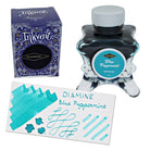 Diamine Inkvent Blue Edition Shimmer Bottled Ink in Blue Peppermint - 50 mL Bottled Ink