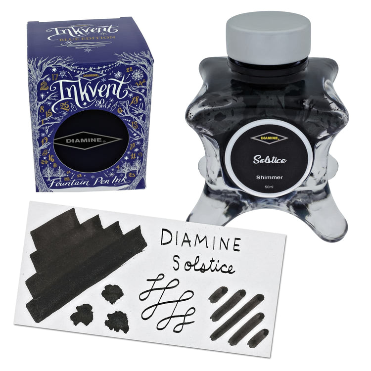Diamine Inkvent Blue Edition Shimmer Bottled Ink in Solstice - 50 mL Bottled Ink