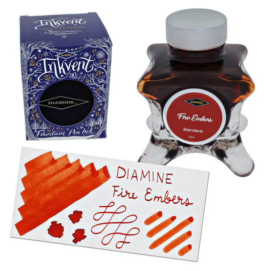 Diamine Inkvent Blue Edition Standard Bottled Ink in Fire Embers - 50 mL