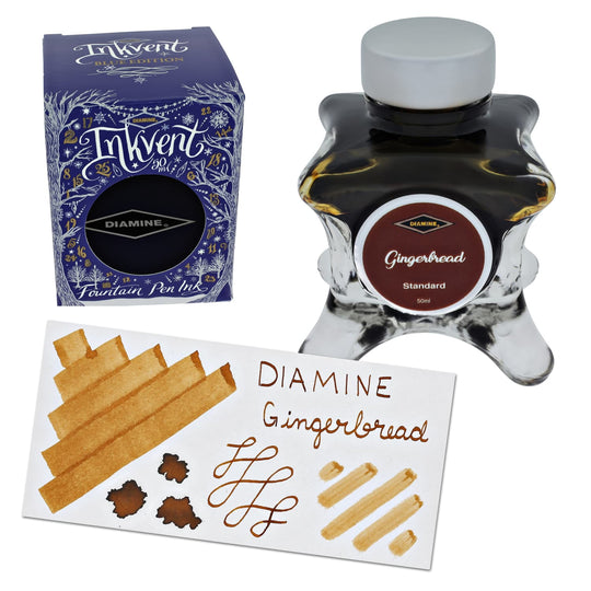 Diamine Inkvent Blue Edition Standard Bottled Ink in Gingerbread - 50 mL