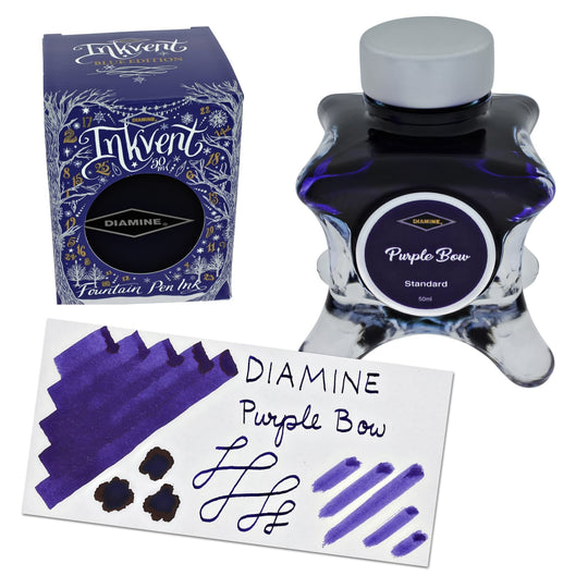 Diamine Inkvent Blue Edition Standard Bottled Ink in Purple Bow - 50 mL