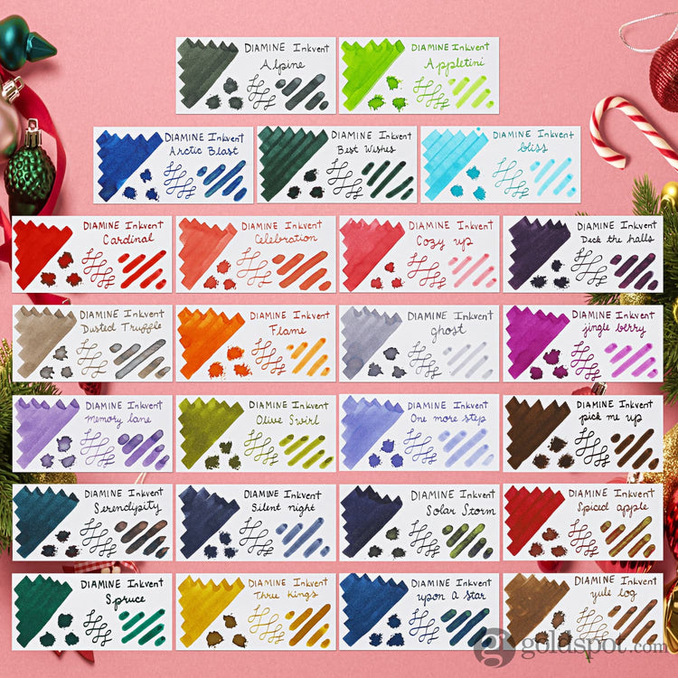 Diamine Inkvent Green Edition Chameleon Bottled Ink in Olive Swirl - 50 mL Bottled Ink