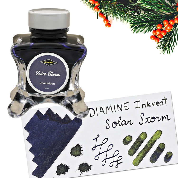 Diamine Inkvent Green Edition Chameleon Bottled Ink in Solar Storm - 50 mL Bottled Ink