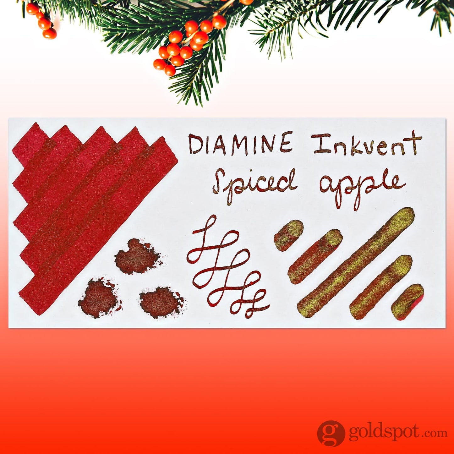 Diamine Inkvent Green Edition Chameleon Bottled Ink in Spiced Apple - 50 mL Bottled Ink