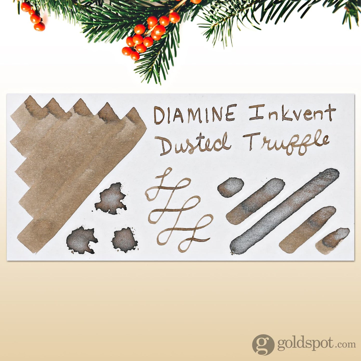 Diamine Inkvent Green Edition Shimmer Bottled Ink in Dusted Truffle - 50 mL Bottled Ink