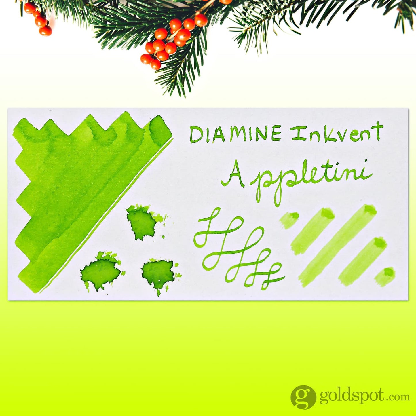 Diamine Inkvent Green Edition Standard Bottled Ink in Appletini - 50 mL Bottled Ink