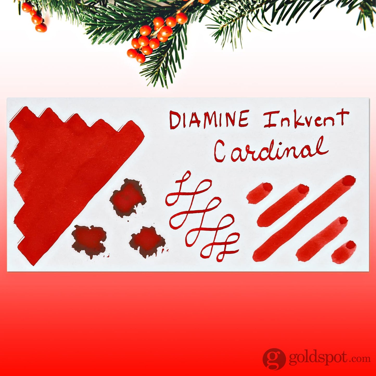 Diamine Inkvent Green Edition Standard Bottled Ink in Cardinal - 50 mL Bottled Ink