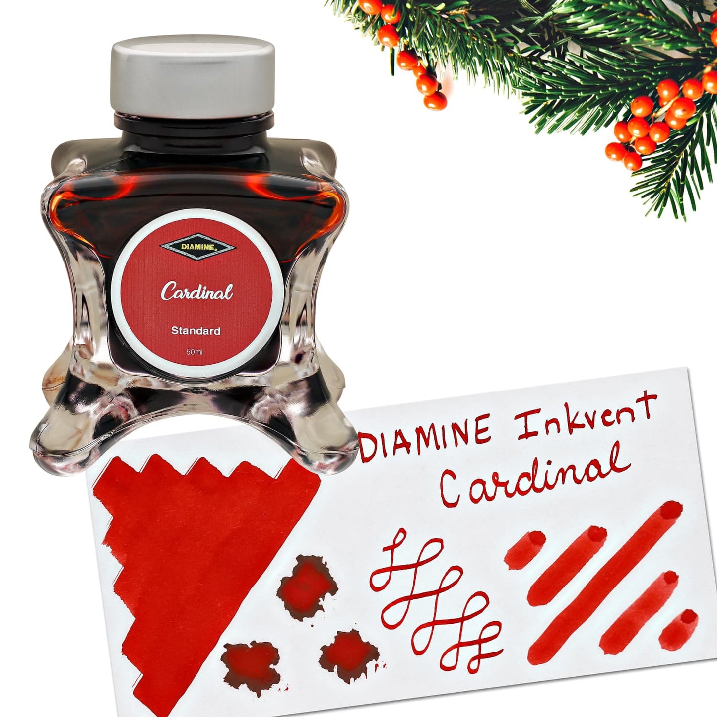 Diamine Inkvent Green Edition Standard Bottled Ink in Cardinal - 50 mL Bottled Ink