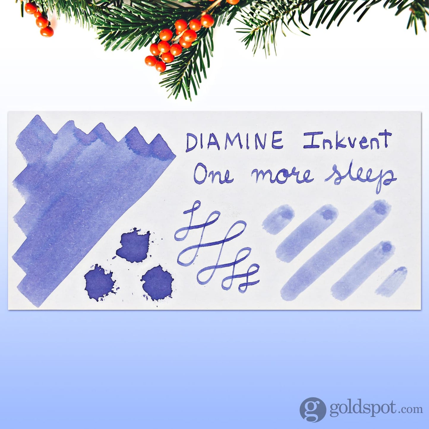 Diamine Inkvent Green Edition Standard Bottled Ink in One More Sleep - 50 mL Bottled Ink