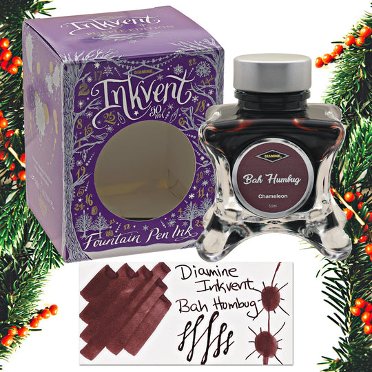 Diamine Inkvent Purple Edition Chameleon & Shimmer Bottled Ink in Bah Humbug - 50 mL