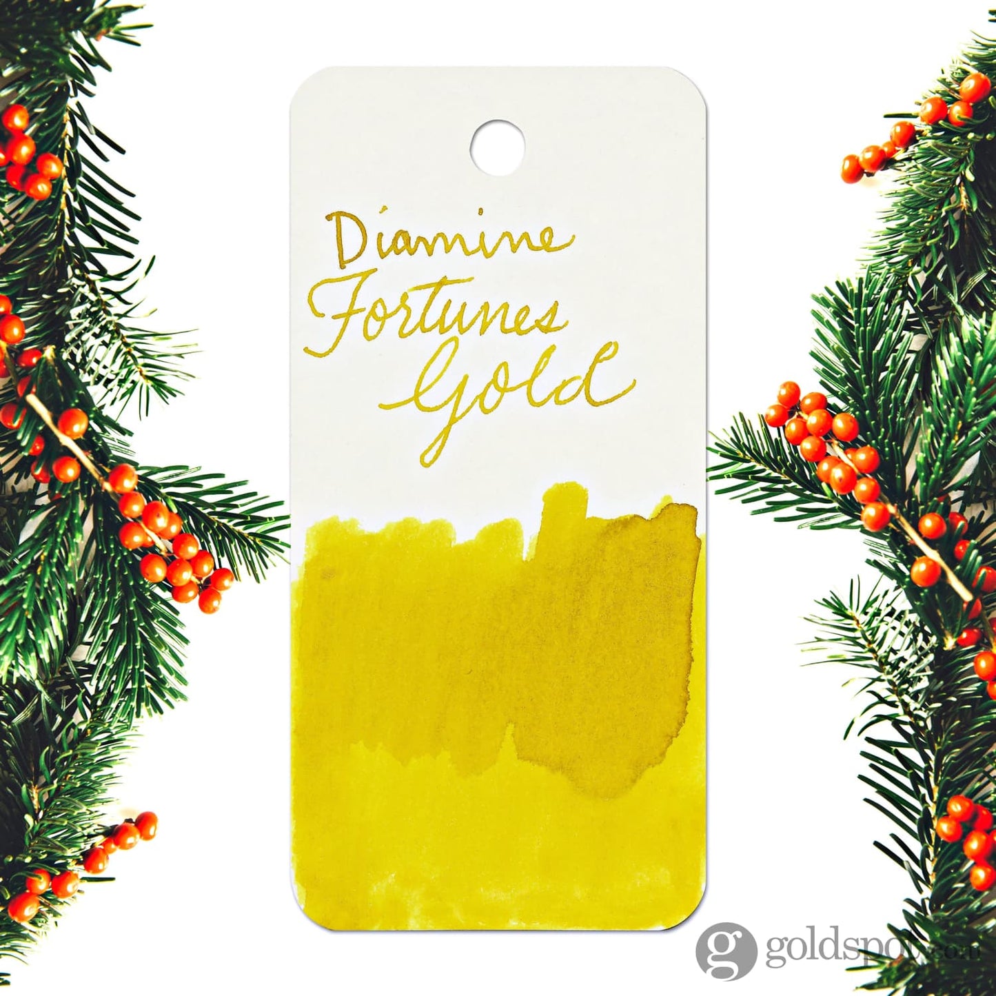 Diamine Inkvent Purple Edition Chameleon & Shimmer Bottled Ink in Fortunes Gold - 50 mL Bottled Ink