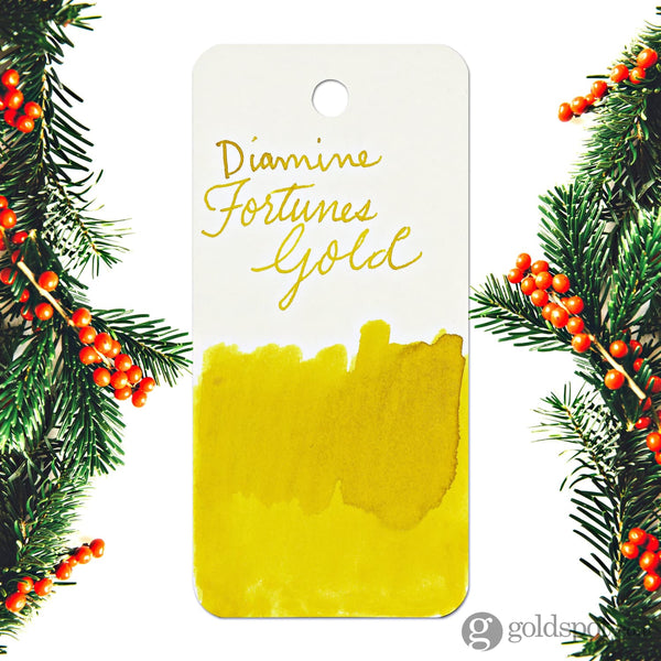 Diamine Inkvent Purple Edition Chameleon & Shimmer Bottled Ink in Fortunes Gold - 50 mL Bottled Ink