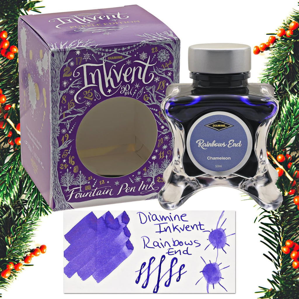 Diamine Inkvent Purple Edition Chameleon & Shimmer Bottled Ink in Rainbows End - 50 mL Bottled Ink