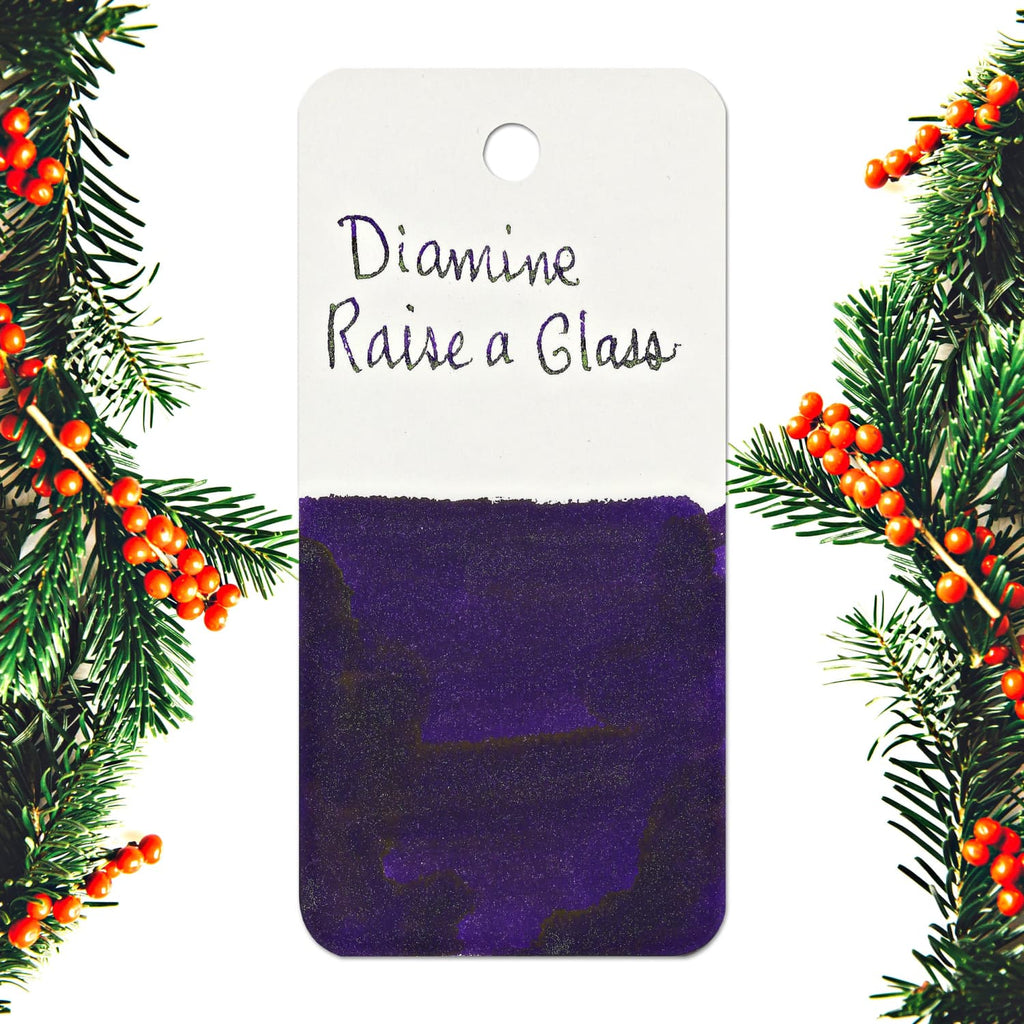 Diamine Inkvent Purple Edition Chameleon & Shimmer Bottled Ink in Raise A Glass - 50 mL Bottled Ink