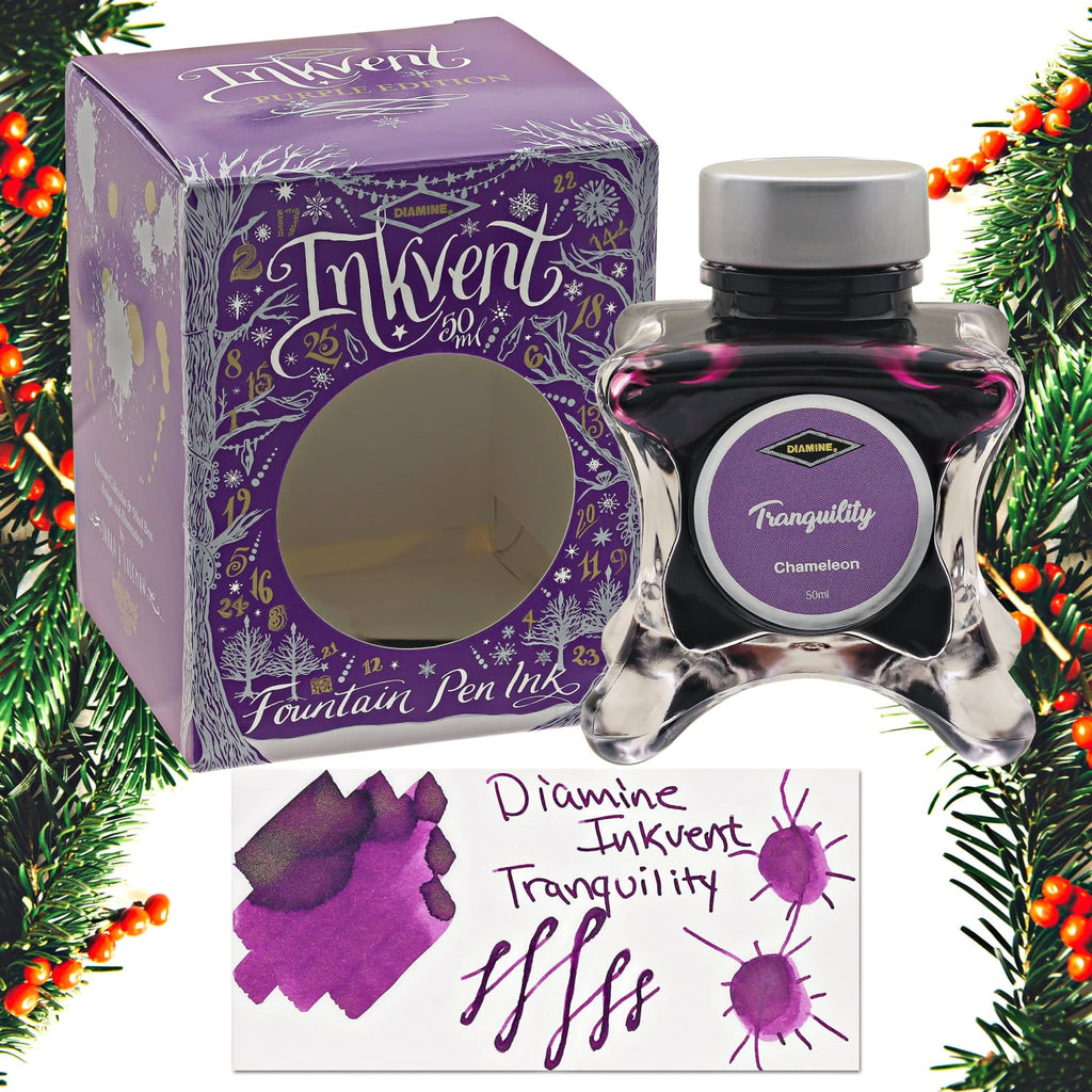 Diamine Inkvent Purple Edition Chameleon & Shimmer Bottled Ink in Tranquility - 50 mL Bottled Ink