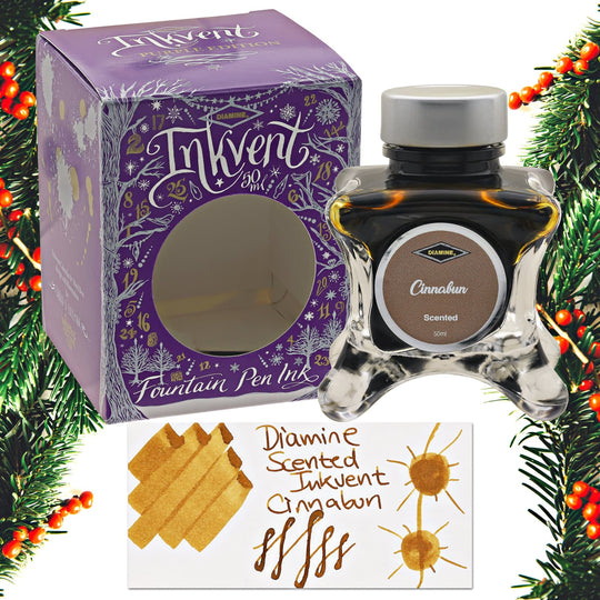 Diamine Inkvent Purple Edition Scented Bottled Ink in Cinnabun - 50 mL