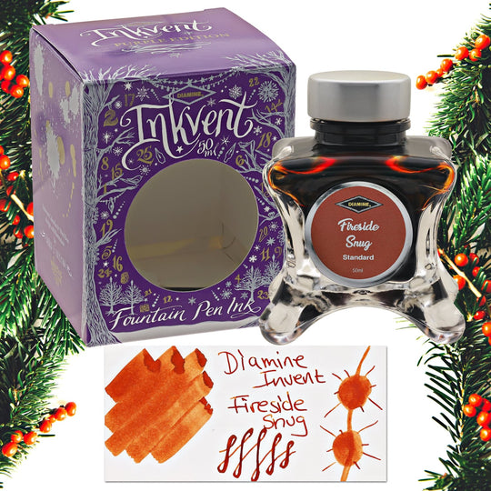 Diamine Inkvent Purple Edition Standard Bottled Ink in Fireside Snug - 50 mL